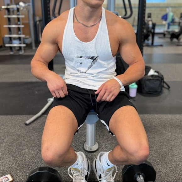 GYMSHARK MEN TANK TOP STRINGER VEST WEIGHT LIFTING BODYBUILDER BODYBUILDING JOCK - Picture 8 of 16